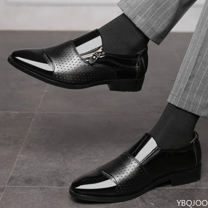 2026 Modische Herren-Büro-Formalschuhe in großen Größen, niedrig geschnitten, bequem für den Alltag, spitz zulaufend, multifunktionale Herren-Hochzeitsschuhe