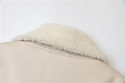 RARF The new  women's jacket with extra thick warm and extra thick lamb feather rider jacket with artificial fur