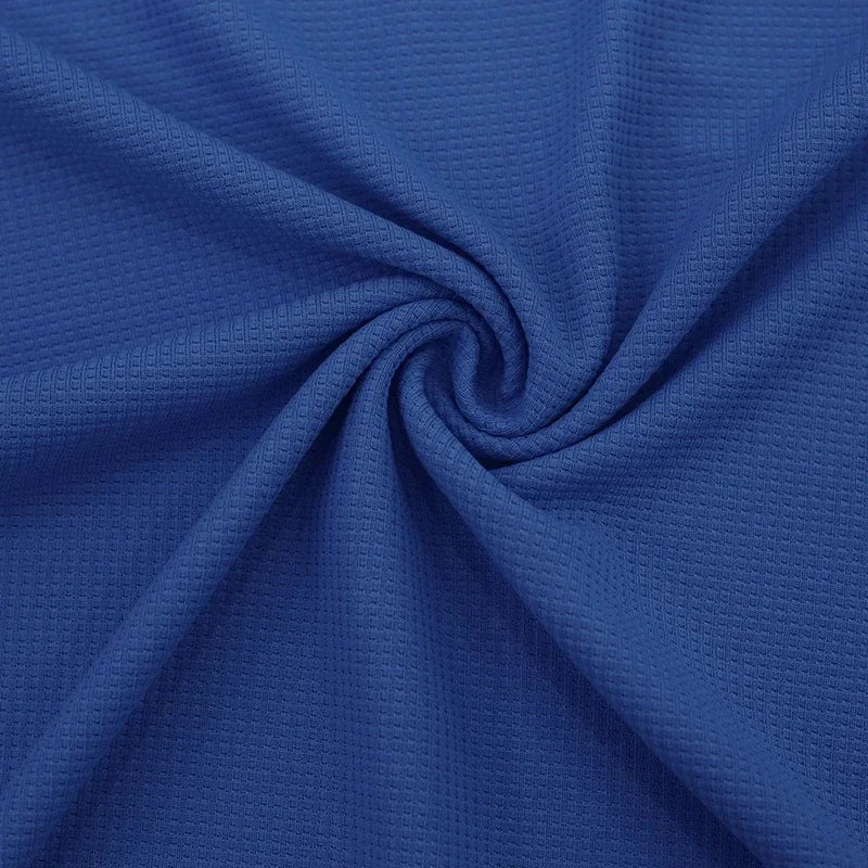 2025 Summer Men's Polo Shirt Set Solid Color Waffle Short Sleeve Slim Fit Collar T-shirt Casual Men's Set