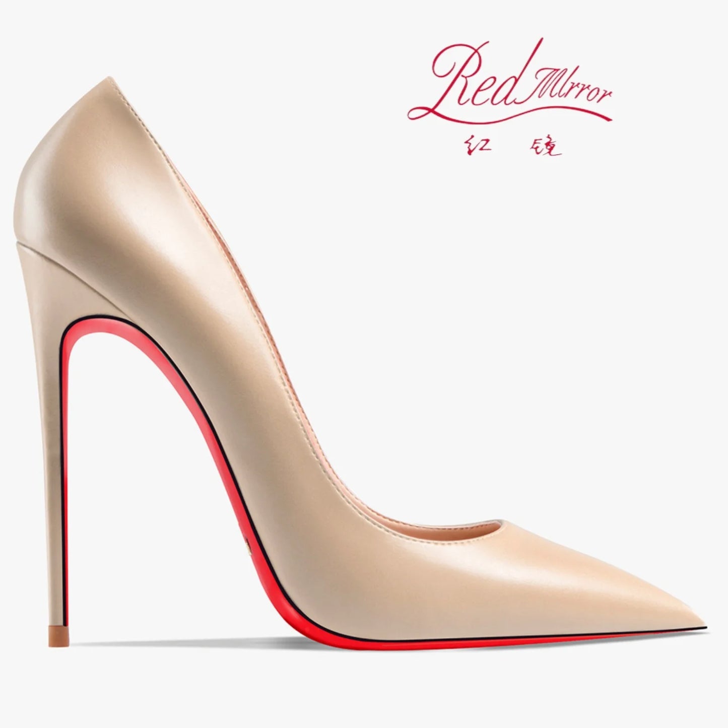Shoes For Women  Trend Leather Luxury Red Bottoms High Heels 12cm Pointed Toe Stiletto Pumps Comfortable Party Wedding Shoes