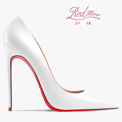 Shoes For Women  Trend Leather Luxury Red Bottoms High Heels 12cm Pointed Toe Stiletto Pumps Comfortable Party Wedding Shoes