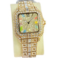 NO logo Hot Fashion Full Diamond Watch Men Brand Hip Hop Iced Out Bling Square Quartz Wristwatch For Man Jewelry Dropshipping