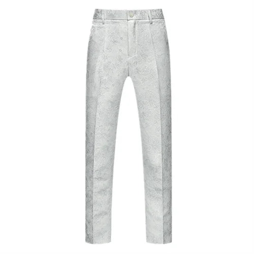 New Men Luxury Jacquard Suit Pants Fashion Wedding Party Groom Dress Trouse Large Size 6XL