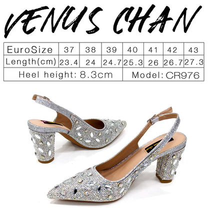 New High-Heeled Wedding Women's Shoes Adorned With Rhinestones For Women To Wear Pointed Women's Party Shoes