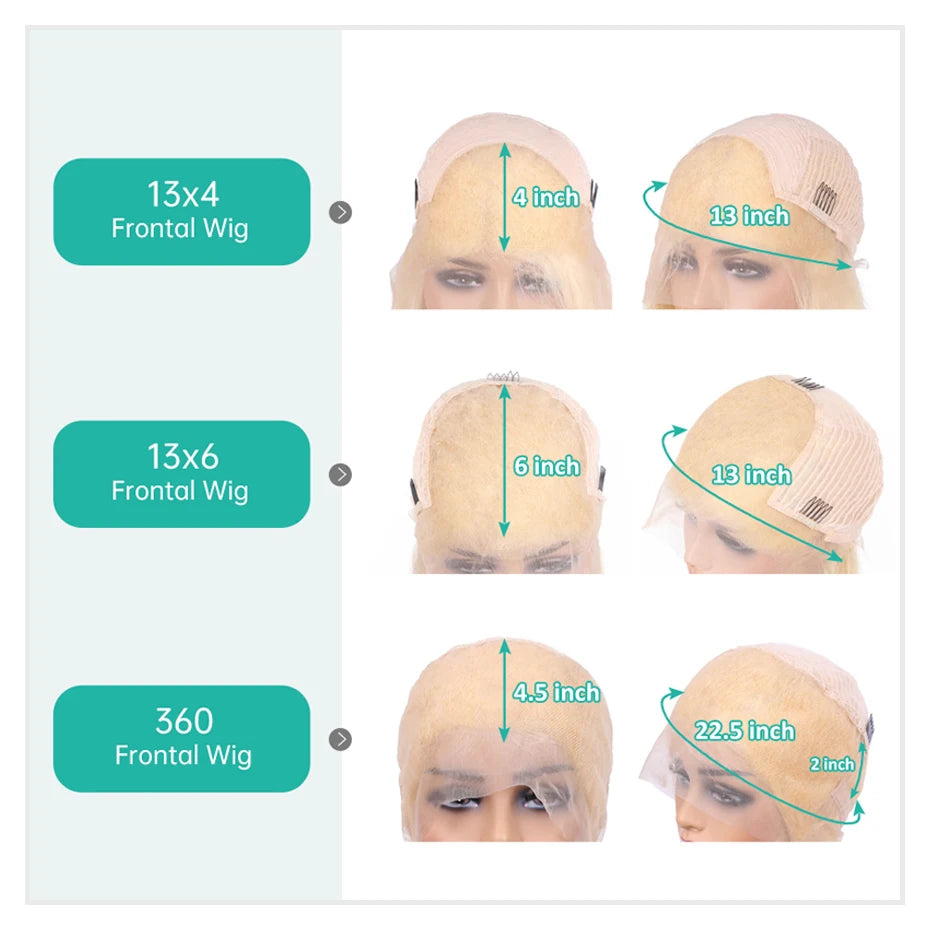 300er Dichte Echthaarperücke 13x4 13x6 HD Lace Frontal Perücke Echthaar Blond 613 Lace Front Perücken Rohhaar Vietnamesische Glatte Perücken Für Frauen