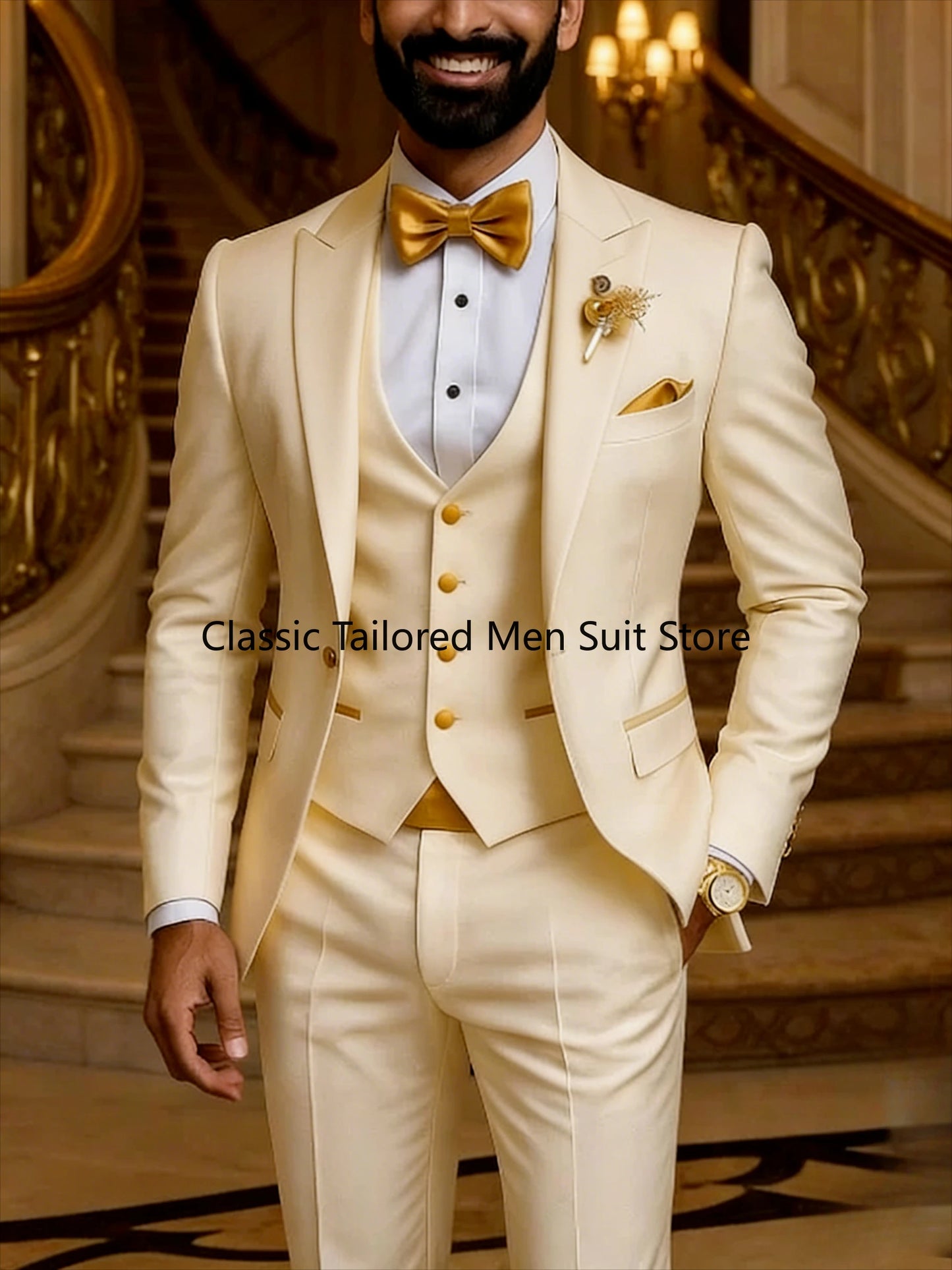 Quality Men's Suit  Fit Tuxedo 3 Pieces Suit Dress Wedding Work & Party