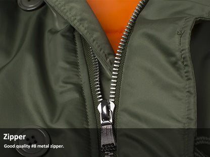 Winter N3B usaf waterproof puffer long coat military fur hood warm tactical bomber army thick us air force parka for men
