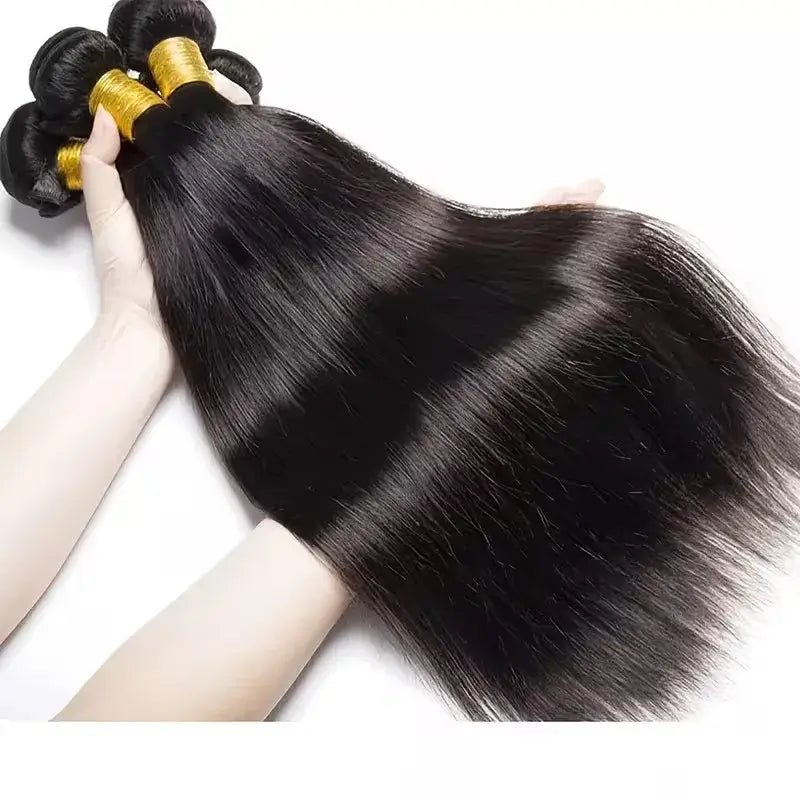 1/3/4 Pcs Bundles 24 26 28 30 Inch Bone Straight Human Hair Bundle Raw Virgin Unprocessed Human Hair Extensions Double Weft