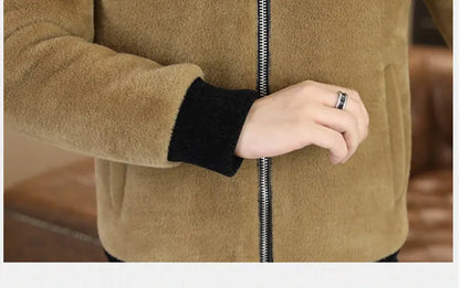 Winter Faux Fur Jacket for Men Thick Warm Fur Integrated Jacket High-quality Casual Business Windbreaker coats men clothing