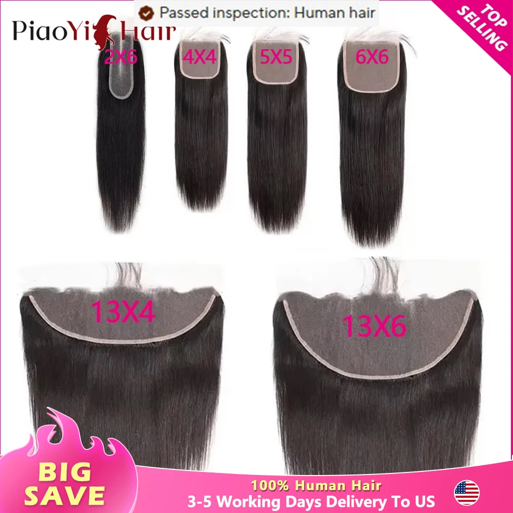 Frontal Only 13x6 Straight 13x6 13X4 HD Lace Frontal Brazilian Human Hair Preplucked 4x4 5x5 6x6 Transparent Lace 2x6 Hd Lace Closure Human Hair