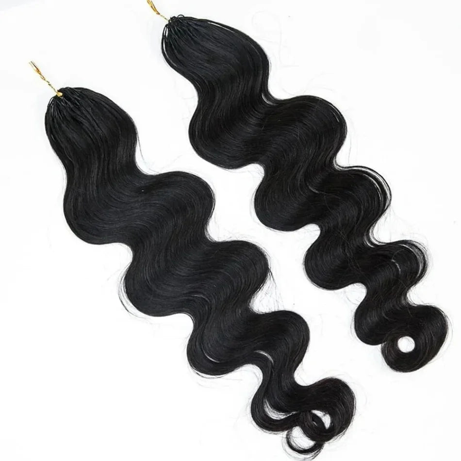 Body Wave Crochet Human Hair Knotless Pre-Separated Feather Lightweight Human Crochet Hair Extensions For Braids Twist 60g/Pack
