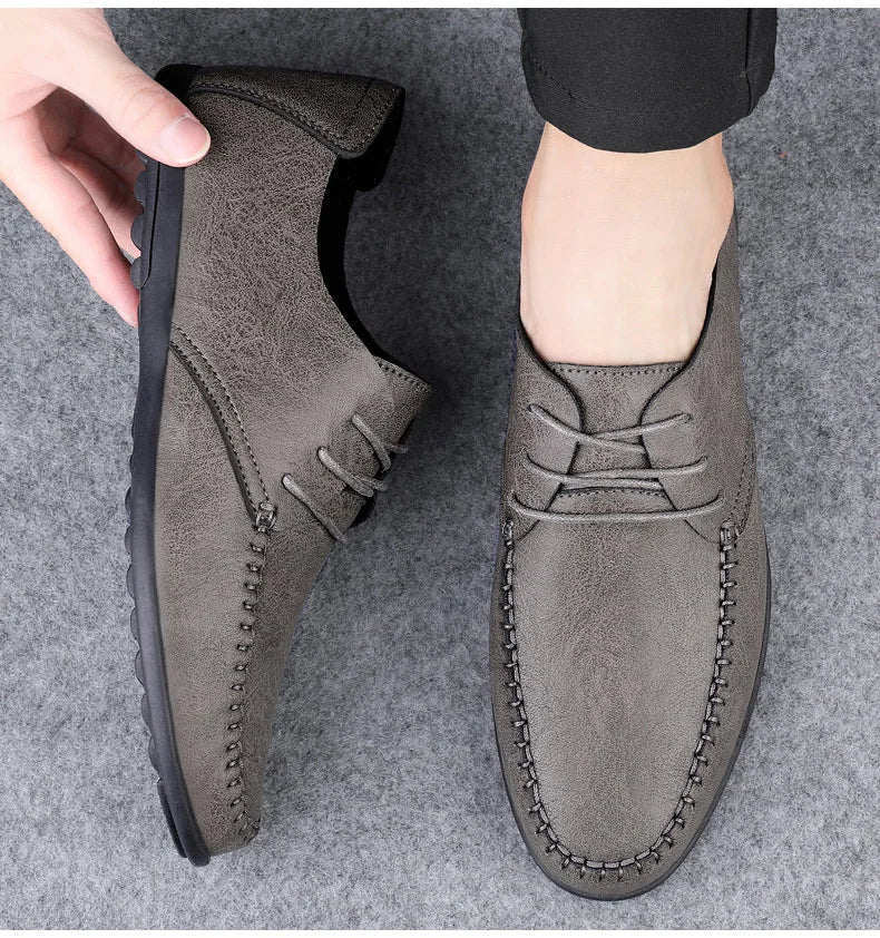 Leder Herrenschuhe Mode Formelle Herrenschuhe Mokassins Italienische Atmungsaktive Herren Loafer Schwarz Übergröße 38-47