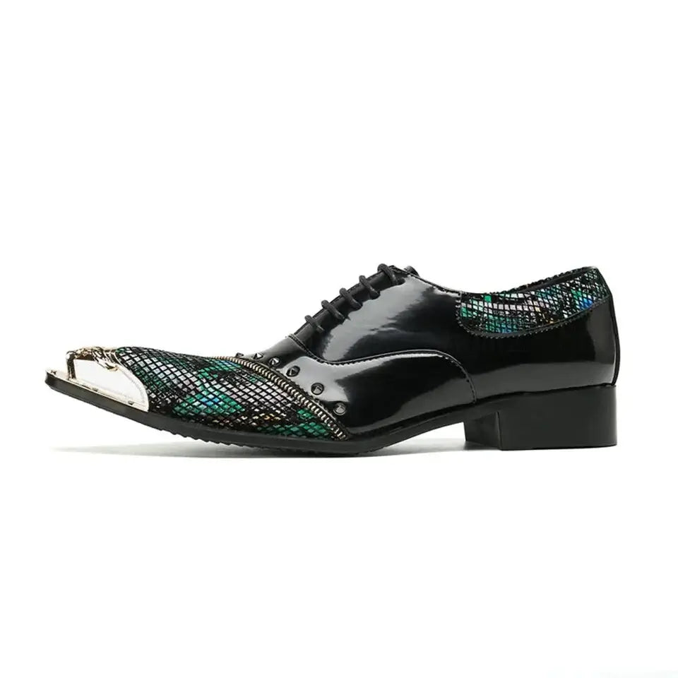Luxusmarke Herrenschuhe Glitzer Gold italienische Hochzeitsschuhe Herren Leder Spitz Zehe Anzugschuhe Übergröße Herrenschuhe