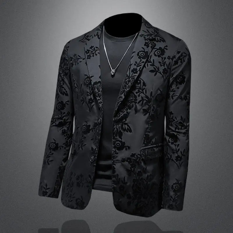 Men's Slim Fit Blazer Jacket Suit Business Wedding Casual Dress Coat Stage Show Costume  Fashion Menswear
