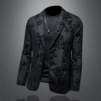 Men's Slim Fit Blazer Jacket Suit Business Wedding Casual Dress Coat Stage Show Costume  Fashion Menswear