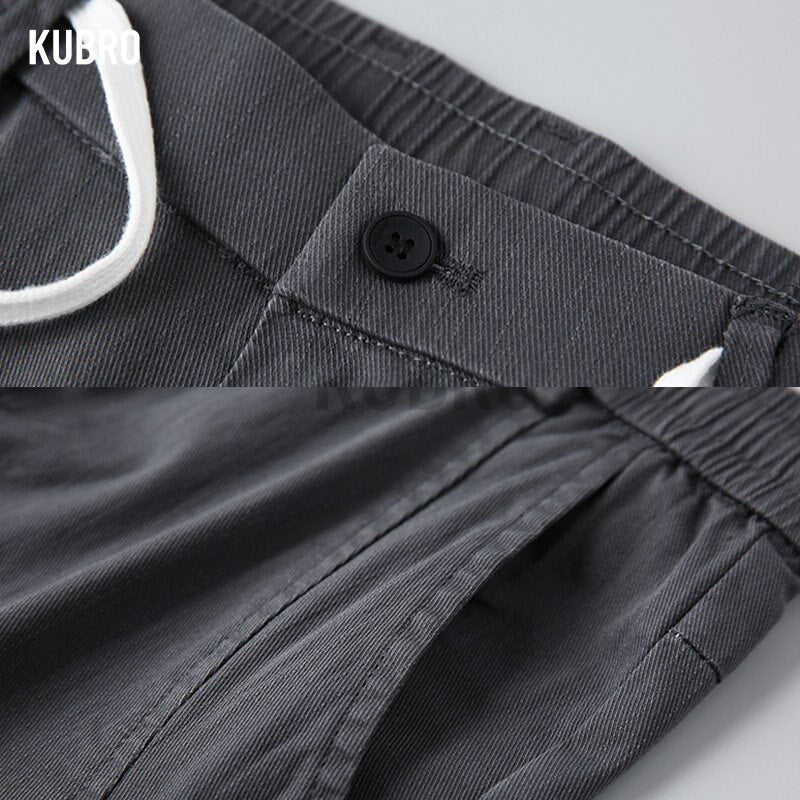 KUBRO 2023 Chic New Summer Explosion Casual Trousers Men Breathable Thin Pockets Large Capacity Wear Scratch Resistant Wrinkle