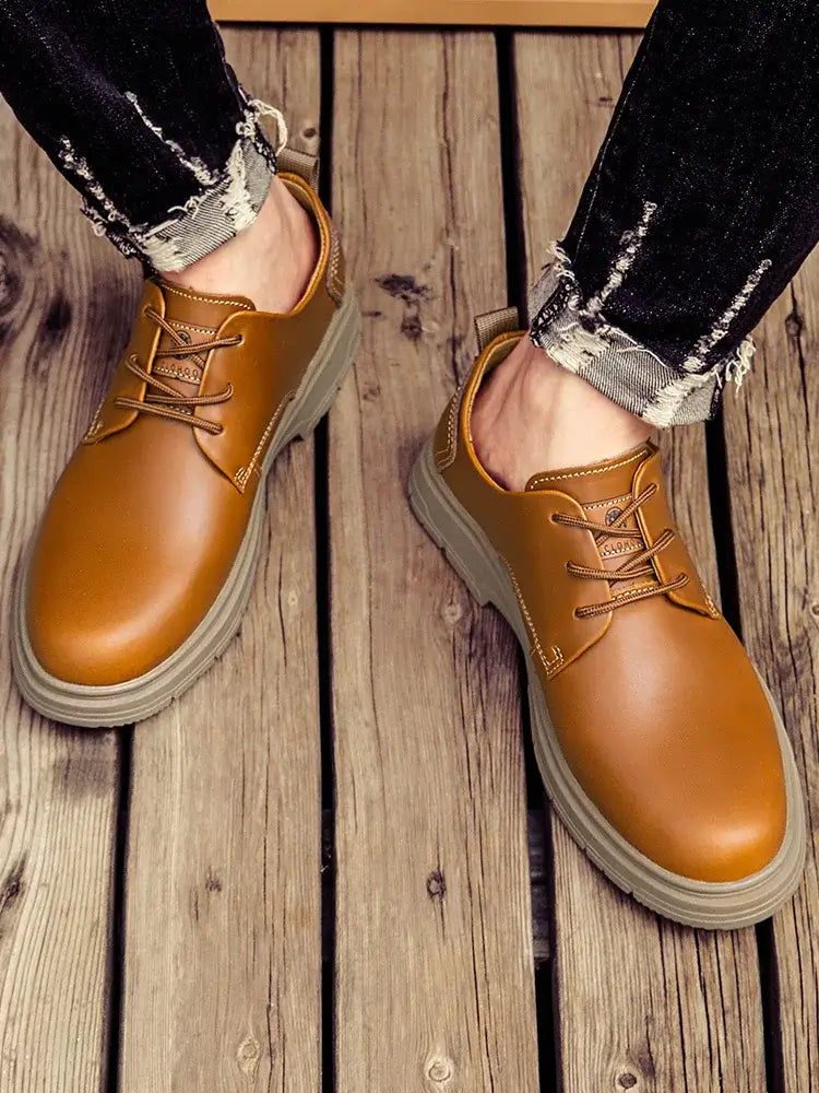 CLOHOO Handgemachte Herren Business Casual Schuhe Bequeme Klassische Schnürschuhe Arbeitsschuhe Modische Hochzeits-Herrenschuhe