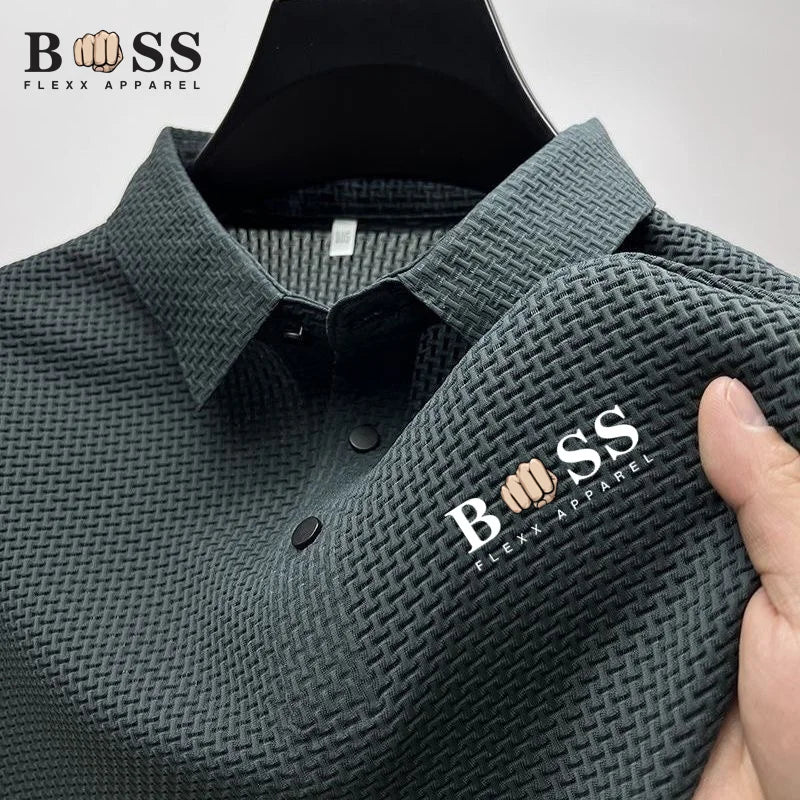 2024 men's summer new letter brand printed top, fashionable casual breathable quick drying men's short sleeved Polo shirt