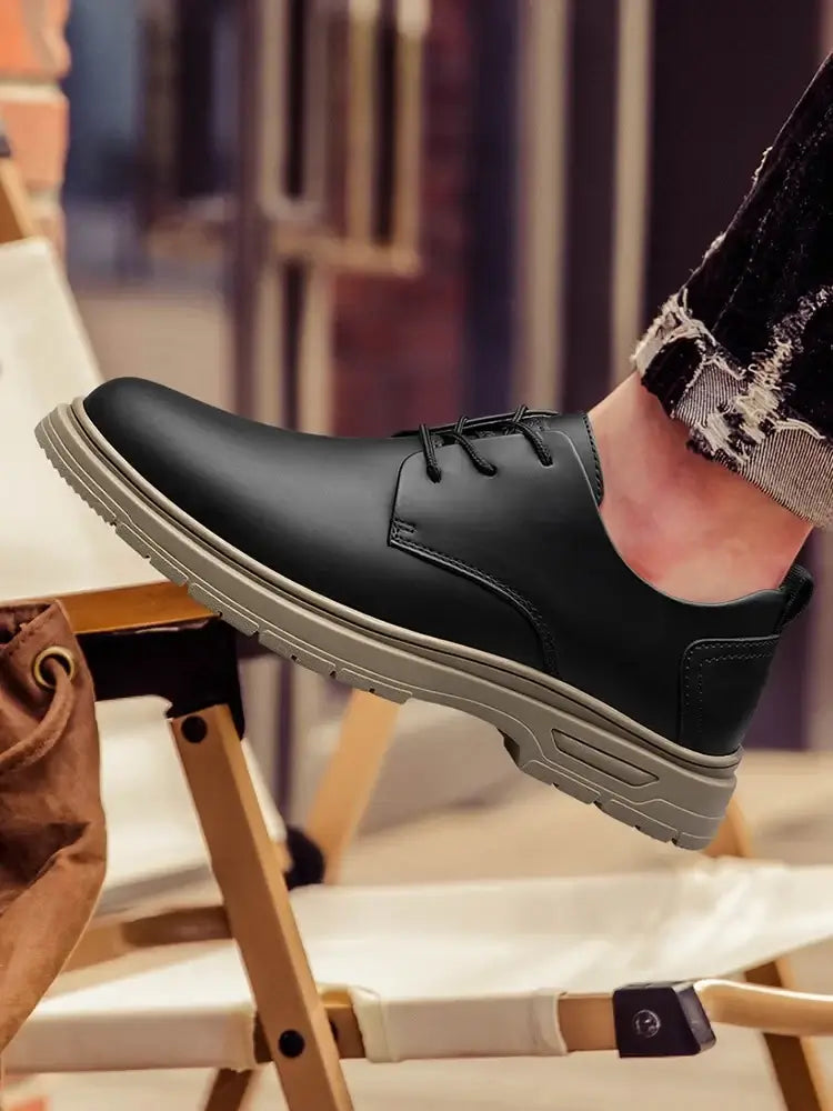 CLOHOO Handgemachte Herren Business Casual Schuhe Bequeme Klassische Schnürschuhe Arbeitsschuhe Modische Hochzeits-Herrenschuhe