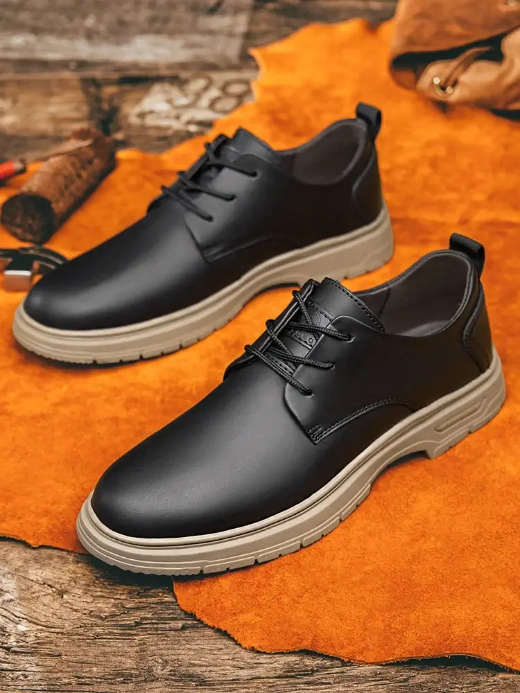 CLOHOO Handgemachte Herren Business Casual Schuhe Bequeme Klassische Schnürschuhe Arbeitsschuhe Modische Hochzeits-Herrenschuhe