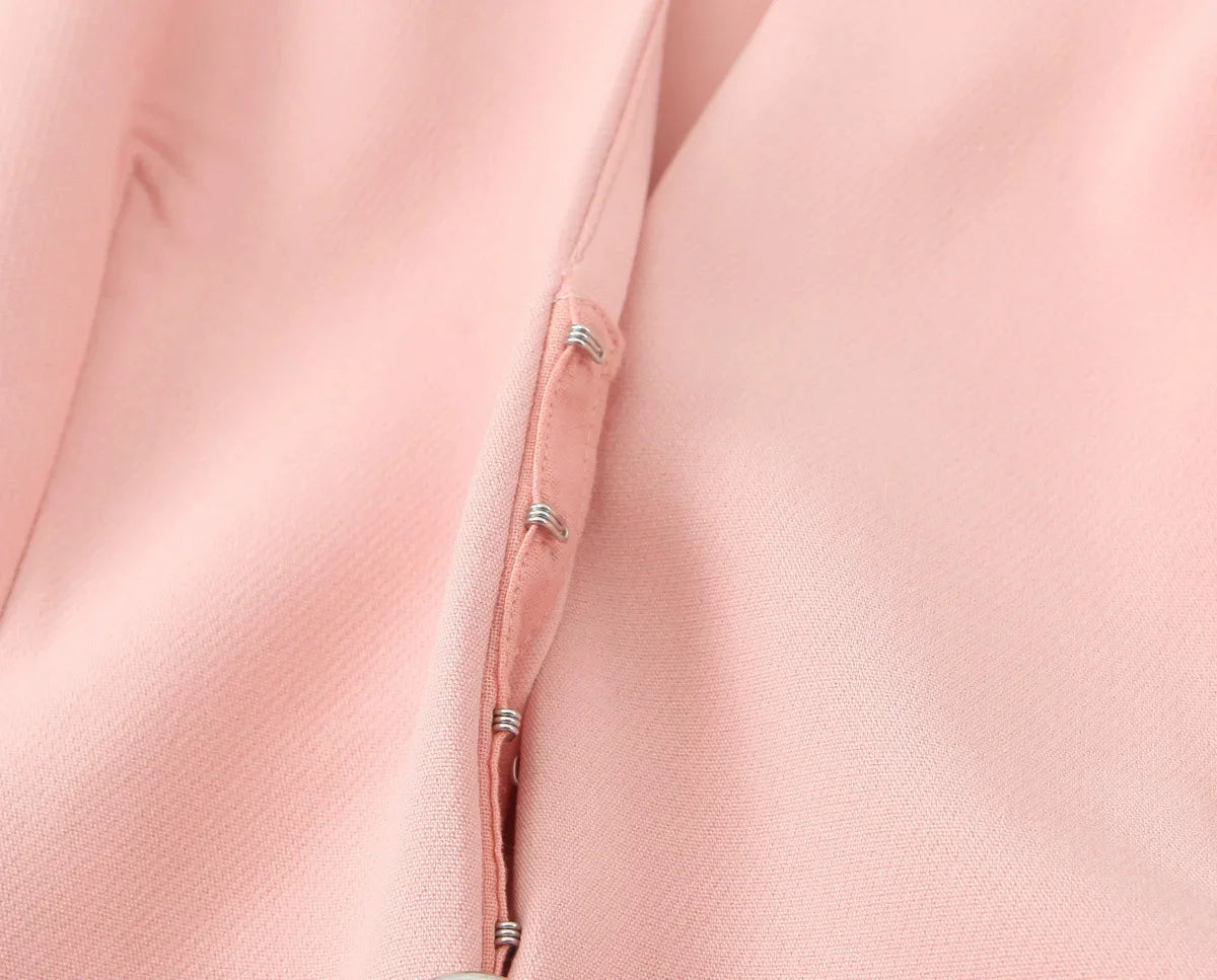 TRAFZA Vintage Chic Solid Women Suit V Neck Sleeveless Sashes Vest Blazer Straight Shorts New Fashion  Summer Office Sets