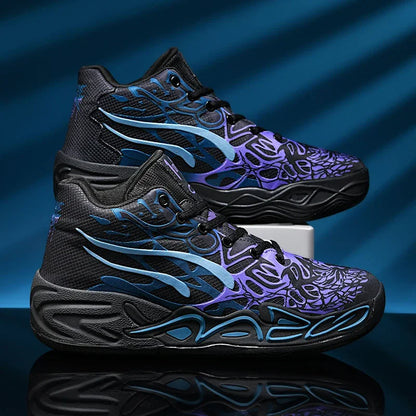 Basketball Shoes Men Field Training High-top Comfortable Non-slip Sports Footwear Luxury Lace-up Flat Sneakers for Men