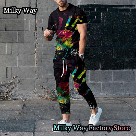 Men&#39;s Summer Bob Marley Tracksuit One Love T-Shirt Pants Set Male Fashion Suit Casual Vintage Outfit Reggae Music Clothing