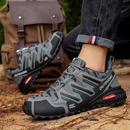 New Men Hiking Shoes Outdoor Waterproof Sports Shoes Comfortable Leather Hiking Training Boots Large Size Tactical Shoe Men