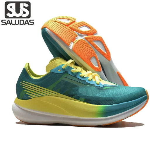 SALUDAS Original Carbon Plate Running Shoes Men and Women Road Marathon Shoes Lightweight Cushioning Big Size 47 Casual Sneakers