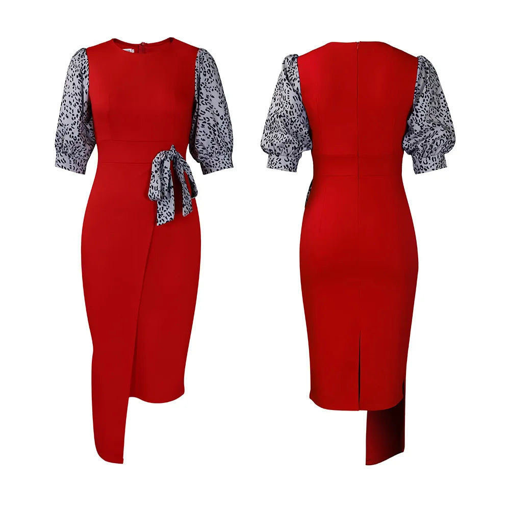 FairyShely 2025 Short Sleeve Patchwork Plus Size Dress Women Large Bodycon Big Dresses Lady Summer Party Tight Curvy Dress