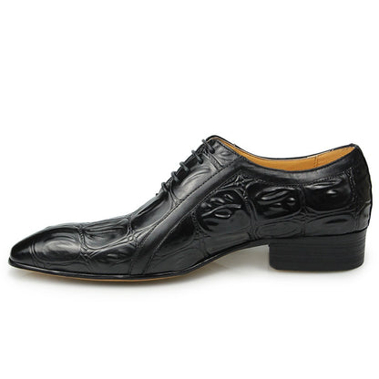 Casual Fashion Men's Dress Shoes Classic Mens Oxfords Formal Business Shoes Modern Derby Oxford Comfortable Crocodile Homme