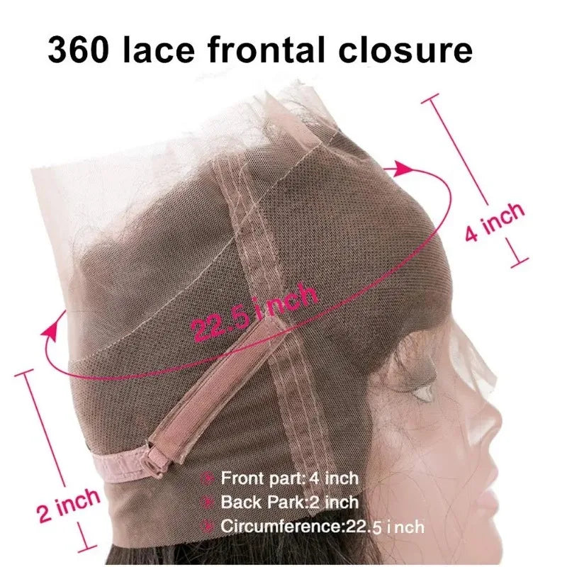 Straight 13x6 Lace Frontal Only 360 Lace Brazilian Virgin Human Hair 2x6 Lace Closure 4x4 5x5 Transparent Swiss Lace Closure
