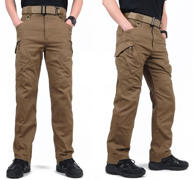 IX9 97% bumbac pantaloni cargo tactici militari pentru bărbați Pantaloni de luptă SWAT pentru bărbați, casual, cu multe buzunare, pantaloni din bumbac elastic