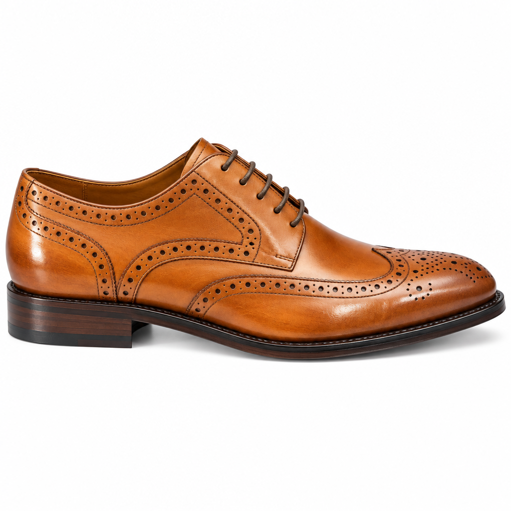 Wedding brogue shoe side profile
