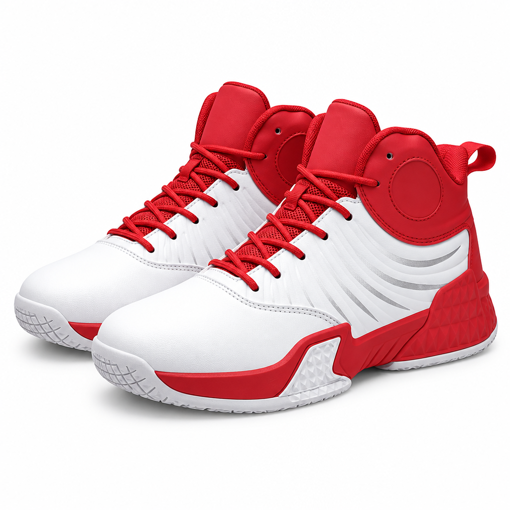 Men's retro high-top basketball sneakers pair