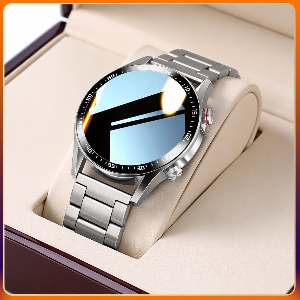 Men's E1-2 smartwatch Bluetooth call fitness tracker silver