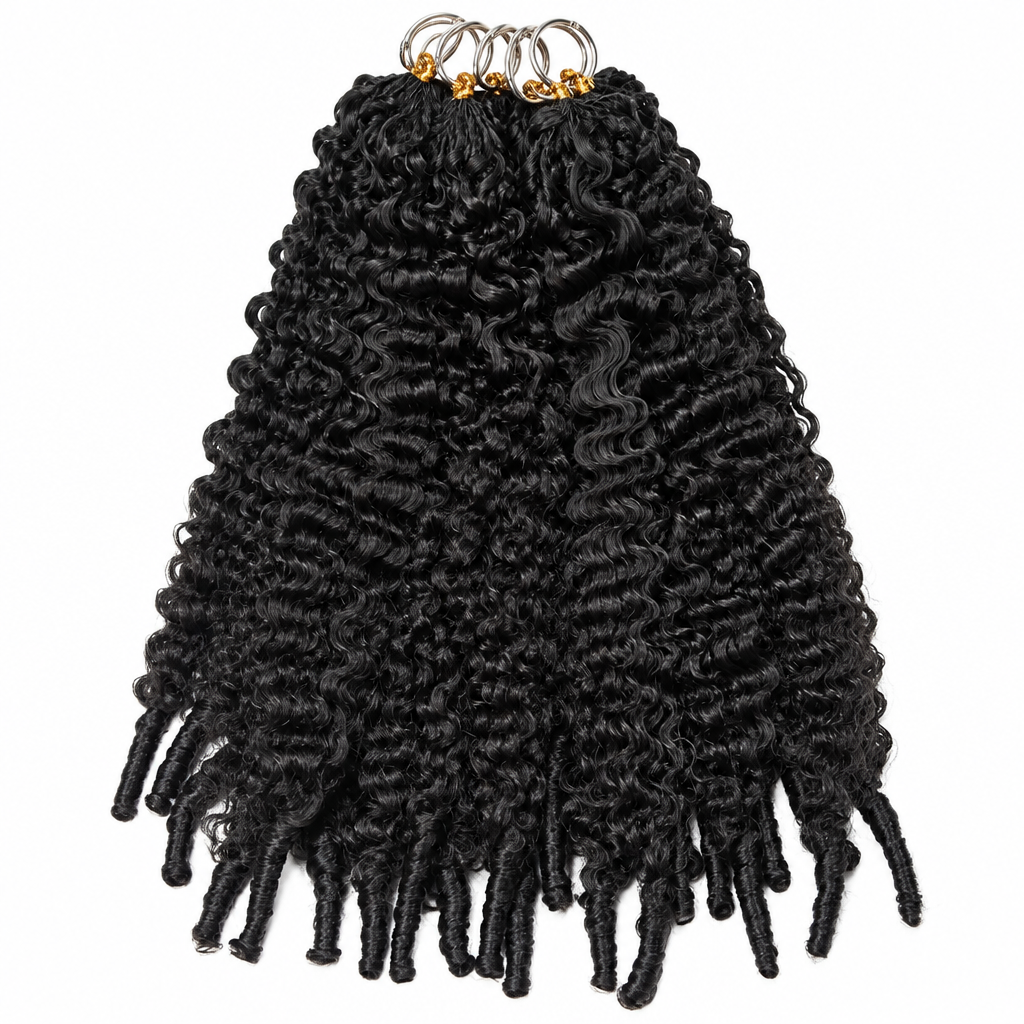 Burmese curly pre-looped crochet human hair spiral curls
