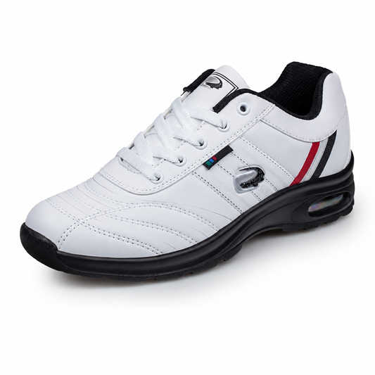 Men's athletic running shoes waterproof leather sneakers white