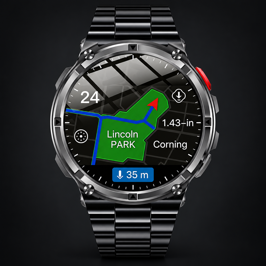Men's GPS waterproof sports smartwatch