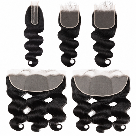 Body wave HD lace frontal and closures Brazilian human hair