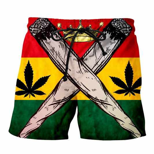 Men's 3D print board shorts skull graphic beach shorts