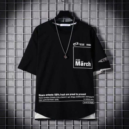 Idopy Korean Fashion Men`s Street Style Lace Punk Gothic Pullover Designer Steampunk Hem Hip Hop Shirts & Tops Shirts Tees