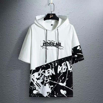 Idopy Korean Fashion Men`s Street Style Lace Punk Gothic Pullover Designer Steampunk Hem Hip Hop Shirts & Tops Shirts Tees