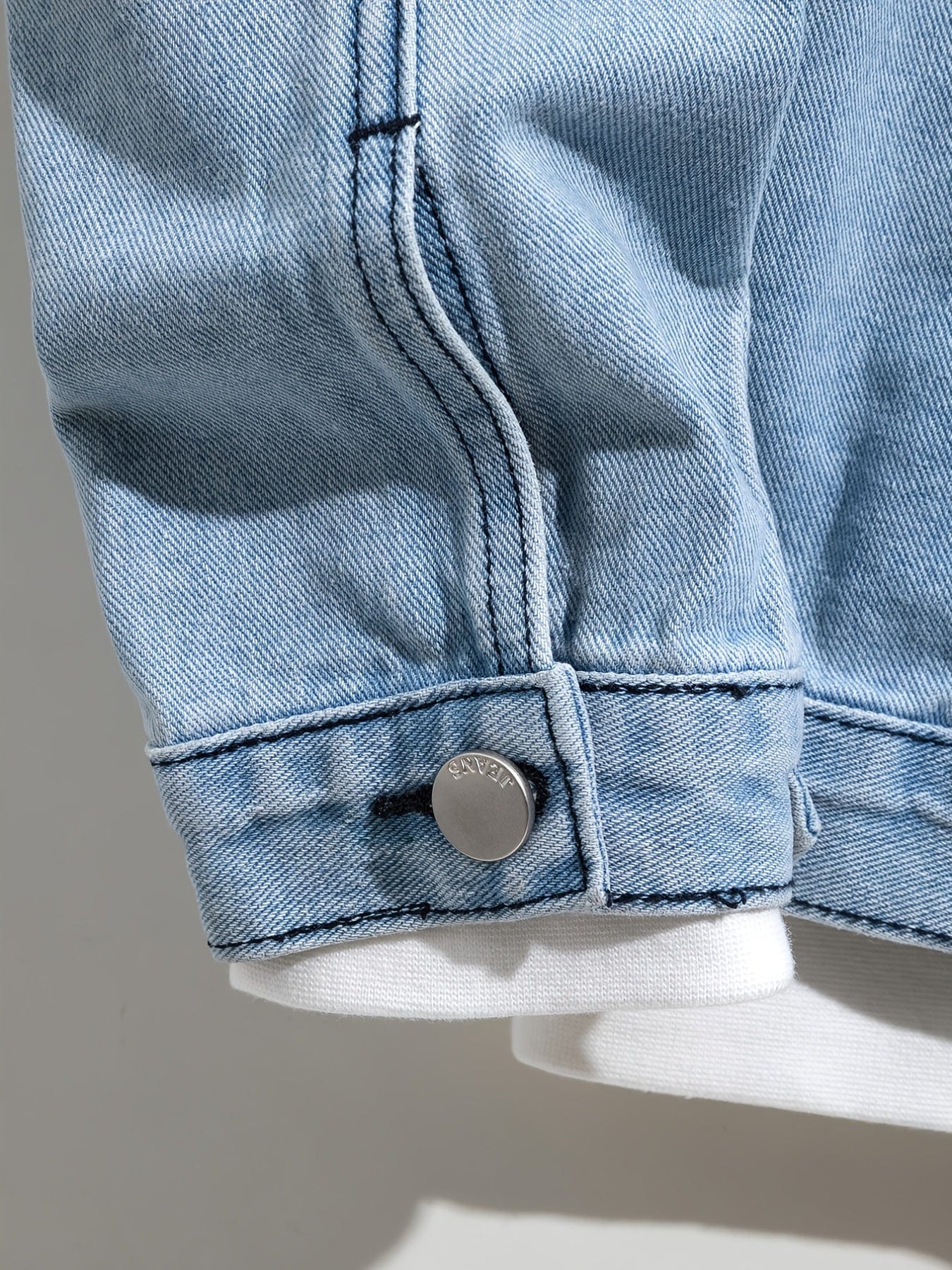 Men's Washed Fashion Fur Collar Slim Denim Jacket