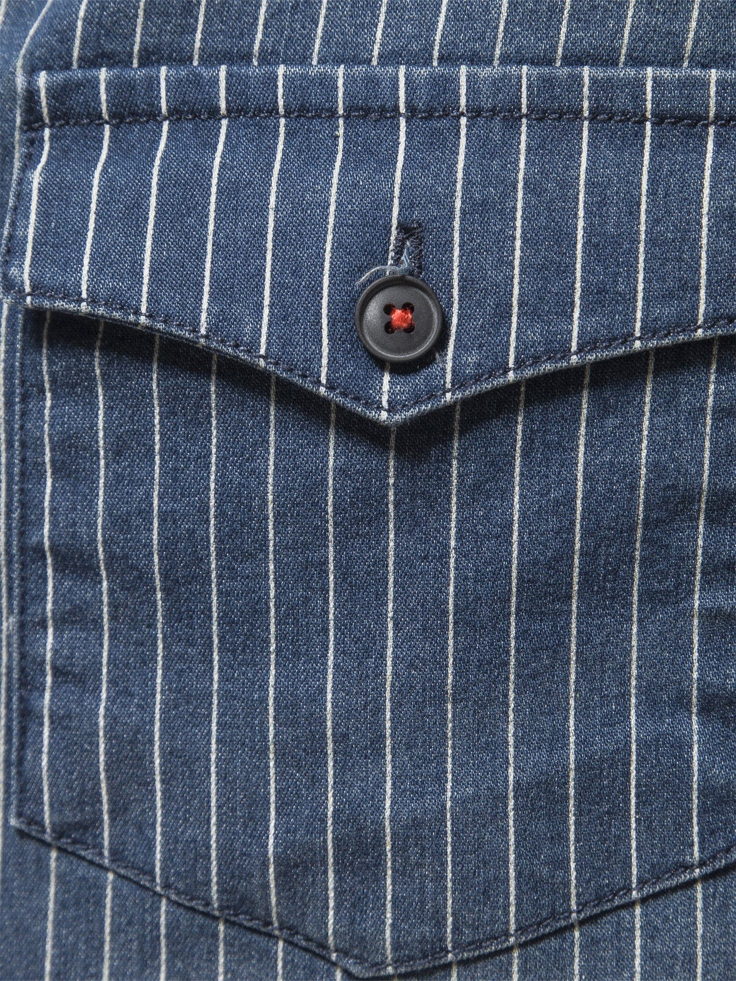 Striped Stretch Men's Denim Shirts Male Jeans Casual Slim