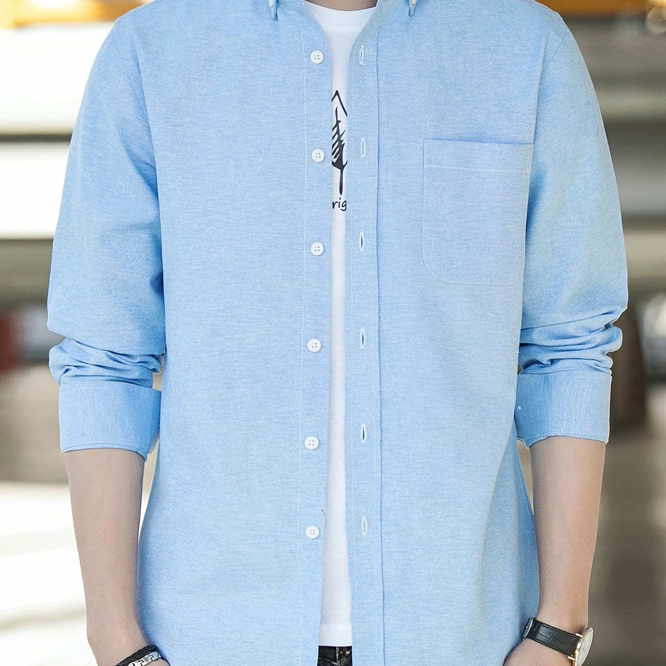 Men's Long Sleeve Button Down Oxford Shirts Christmas Gifts