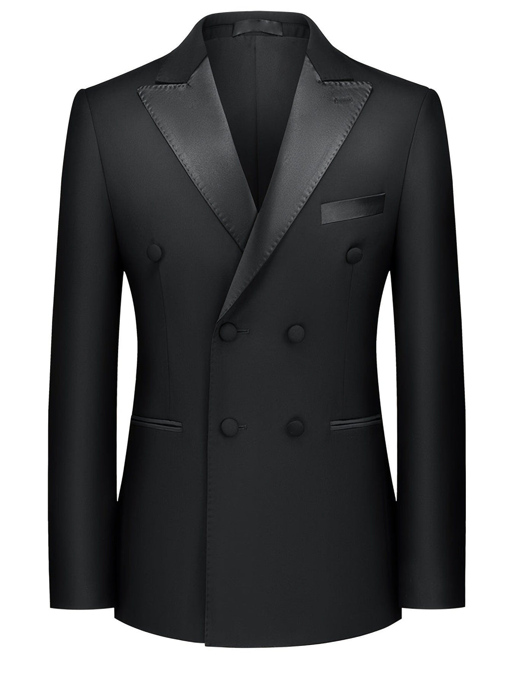 Men's Business Blazer Suit, Double Breasted Formal Suit With Pants