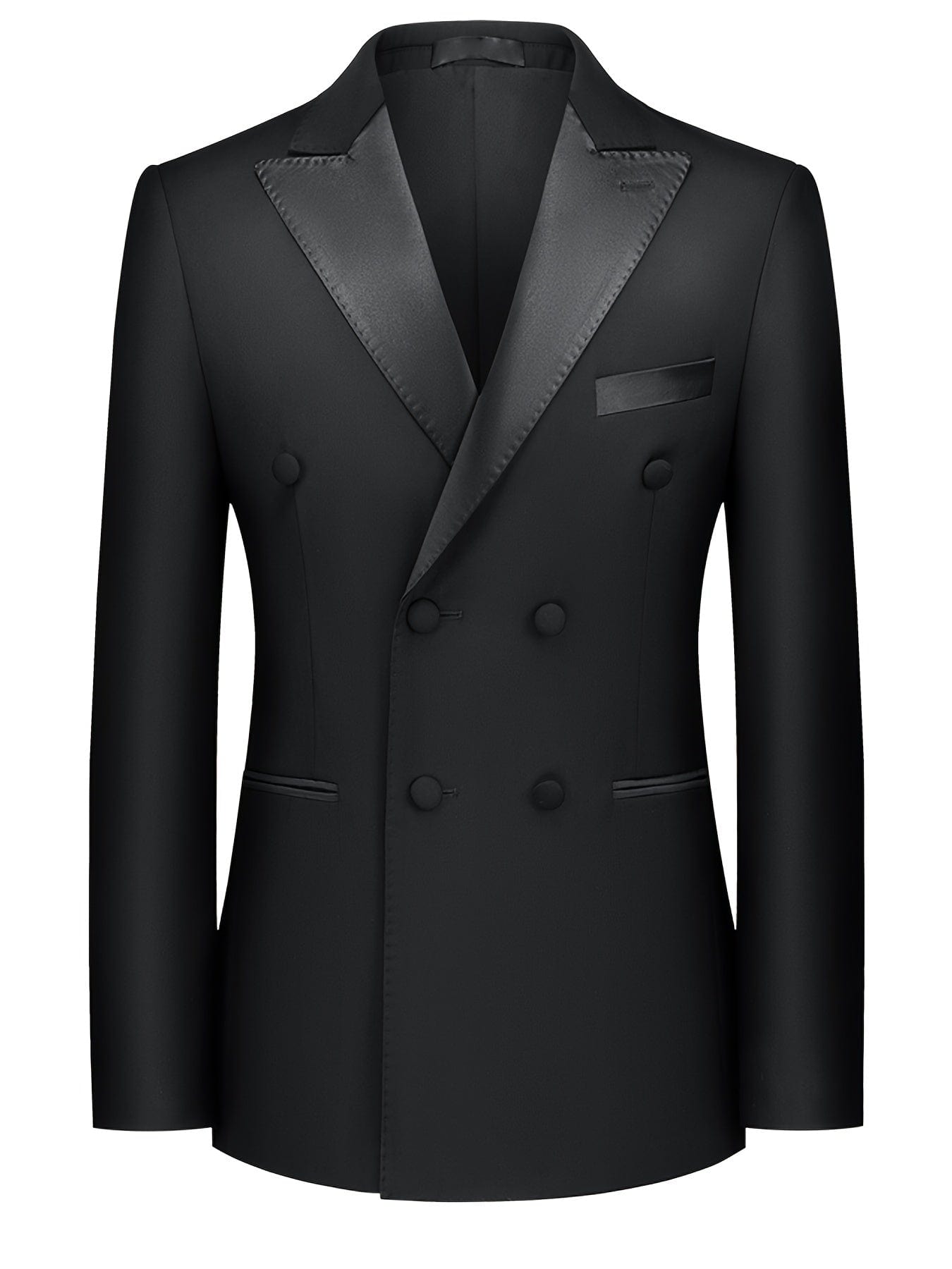 Men's V-neck Casual Double Breasted Suit Top