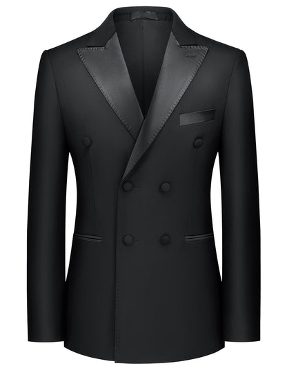 Men's V-neck Casual Double Breasted Suit Top