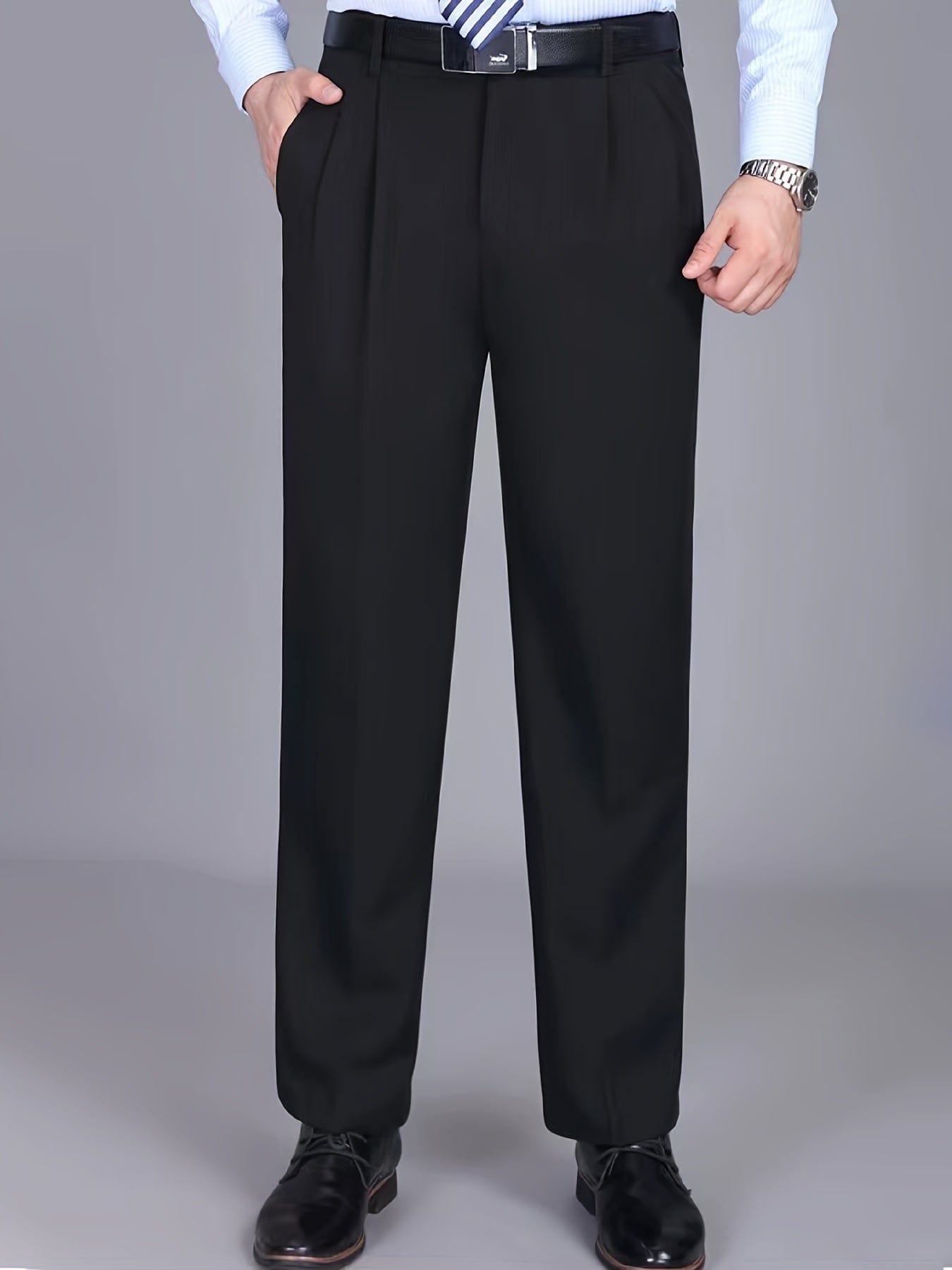 Solid Suits, Men's One Button Slim Fit Business Suit + Dress Pants